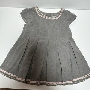 TAHARI | Girls’ Short Sleeve Gray Dress Size 5T